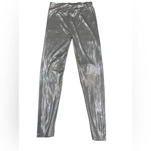 A&O SILVER SKINNY PANTS - ELASTIC WAIST - says OS BUT IS MORE TRUE TO S/M - NWOT